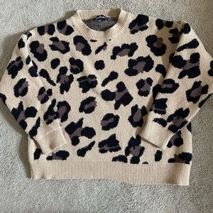 Lulus cheetah print sweater